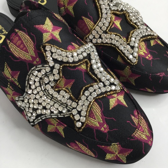 Circus by Sam Edelman Mules beetle rhinestone star embellished tapestry mules - Picture 2 of 8